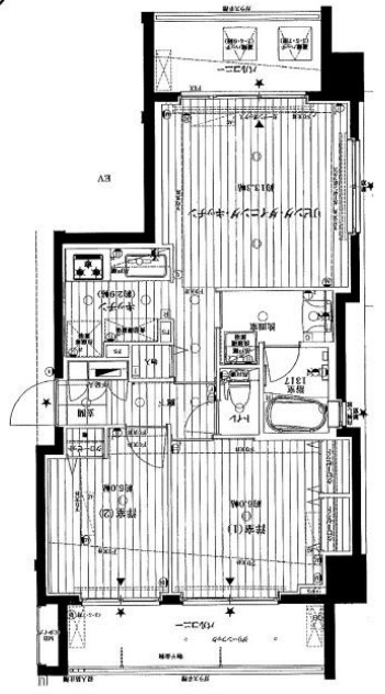 洲崎町の完工年月(2016年12月)築の賃貸マンションの間取り