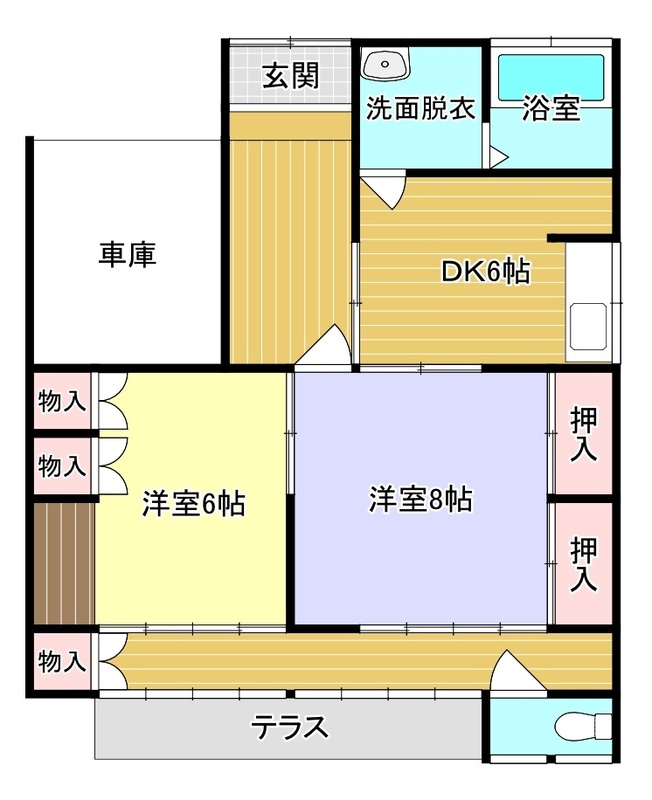 加須市本町9-10平屋の間取り