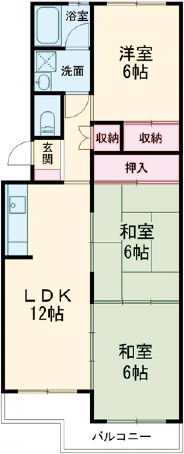 出島コーポⅡの間取り