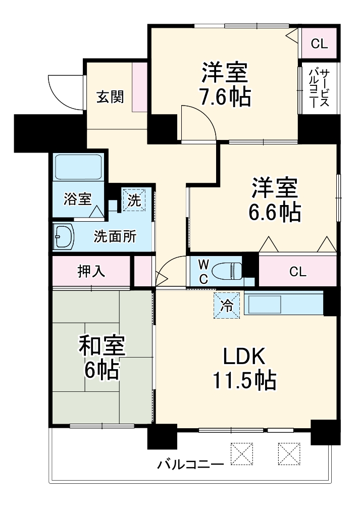 グラシア箕面の間取り