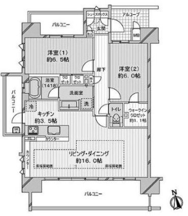 ルーシア北梅田の間取り