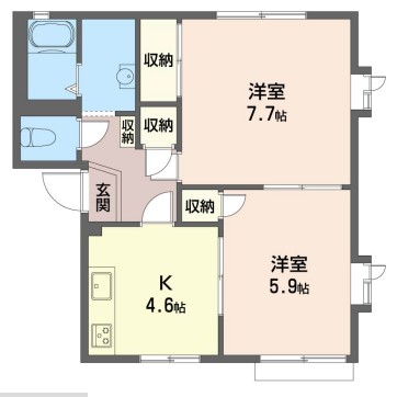 アメニティさがみ野Bの間取り