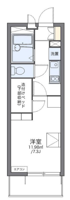 レオパレスブルースカイの間取り