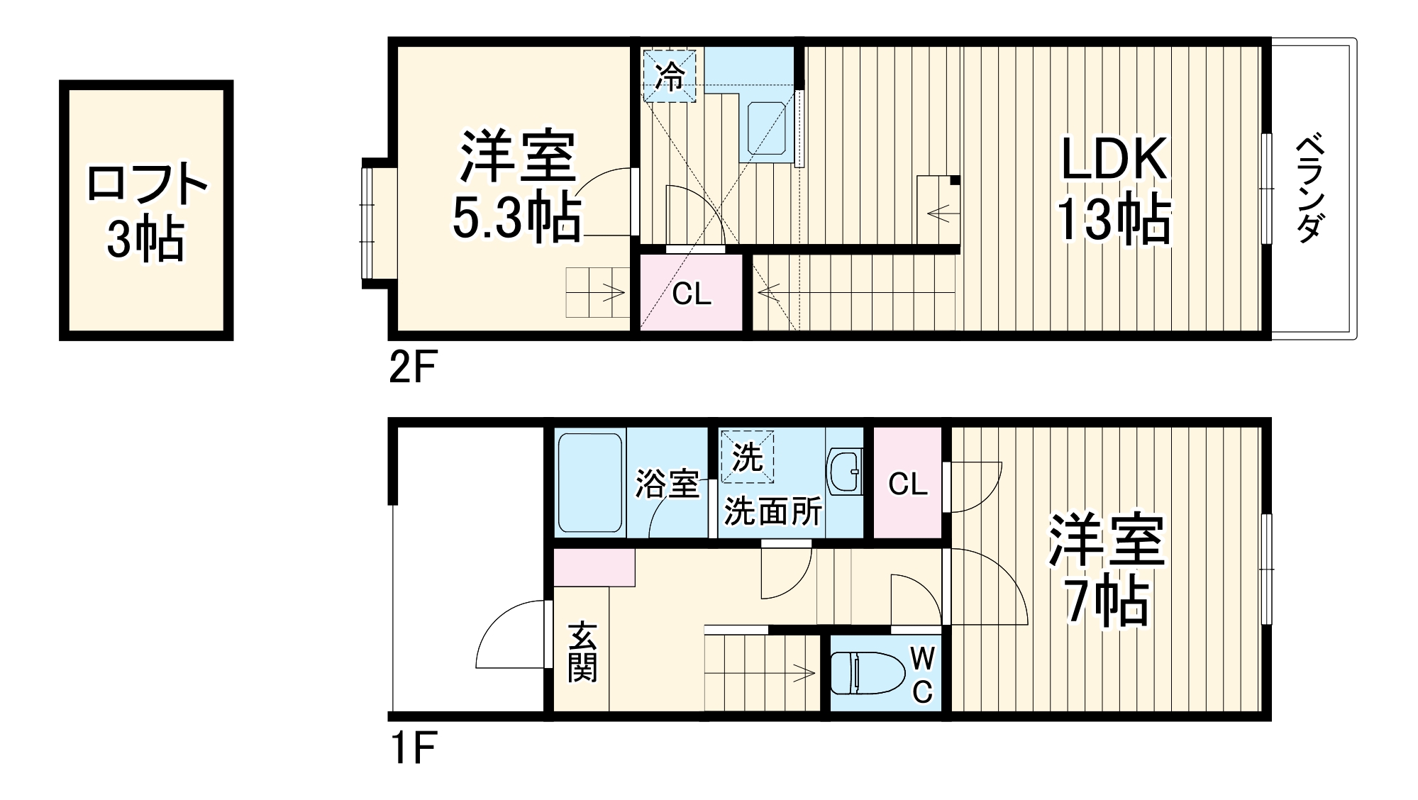 セザンヌ裏野2の間取り
