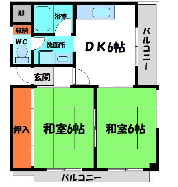 ビッグセブン堂山の間取り