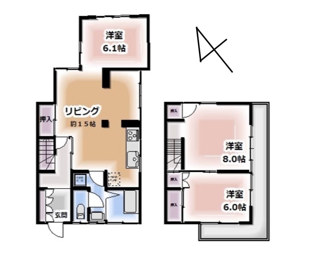 程久保1丁目<奥>戸建の間取り