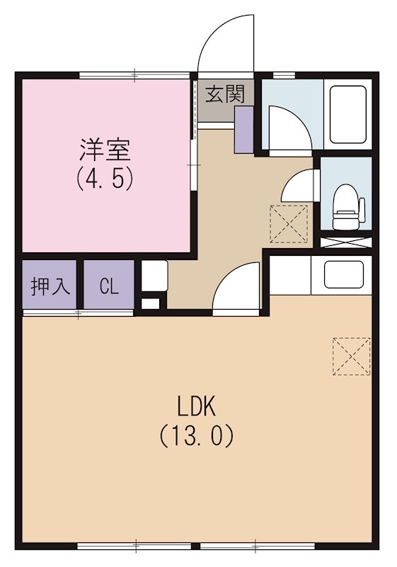 シティハイムアカシの間取り