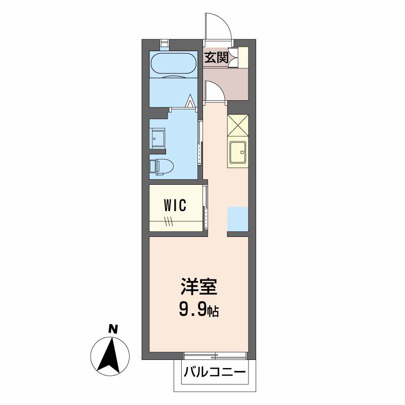 シャンブルAK Bの間取り