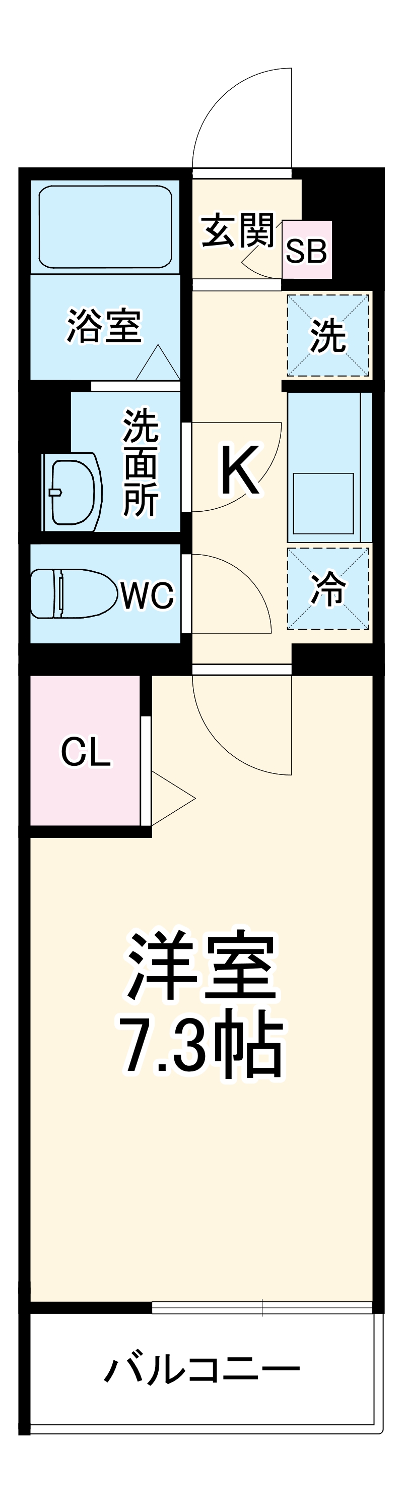 リブリ・ルームス幕張の間取り