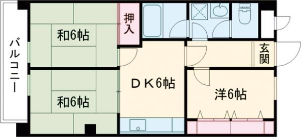 サンサーラ嵯峨野の間取り
