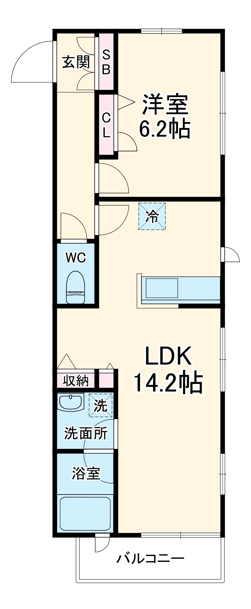 新吉田東の完工年月(2020年2月)築の賃貸アパートの間取り