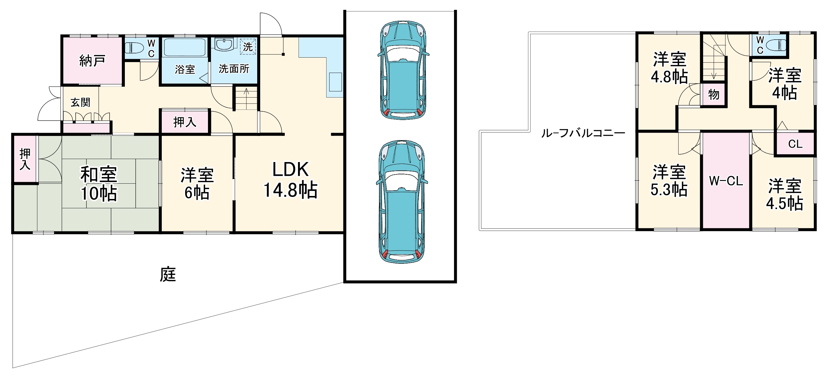 愛知郡東郷町春木白土戸建の間取り