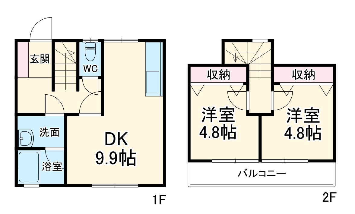 アイビープレイス幸 B棟の間取り