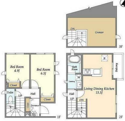 ベルクレール中町の間取り