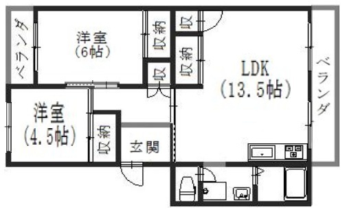 久我のもり住宅 4棟の間取り