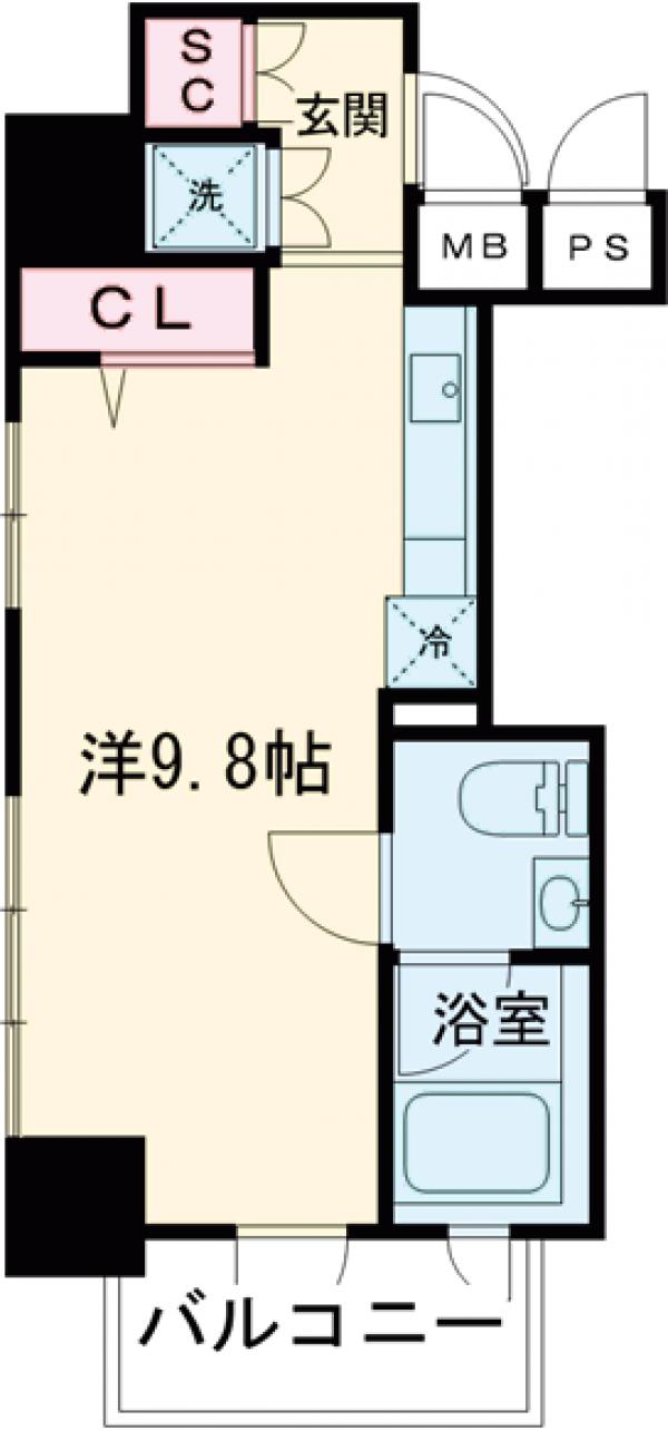 KDXレジデンス神楽坂通の間取り