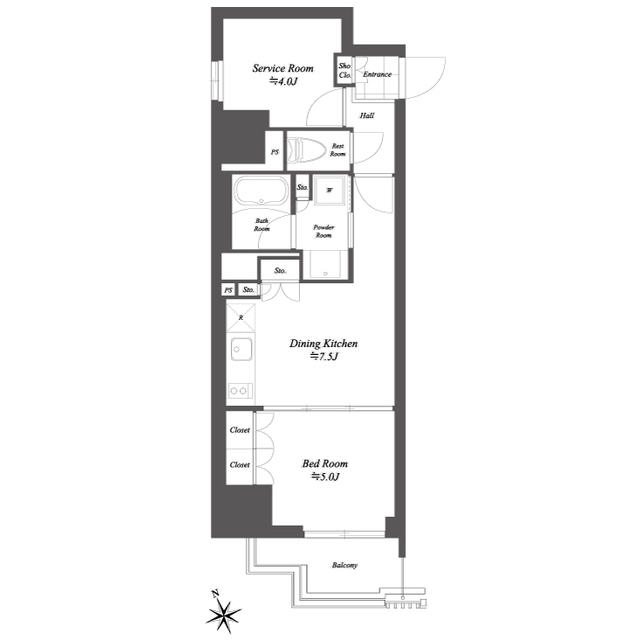 THE GATEHOUSE浅草雷門の間取り