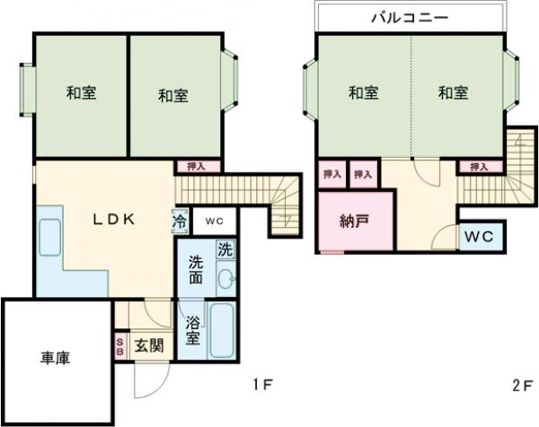 取手市双葉1丁目戸建の間取り