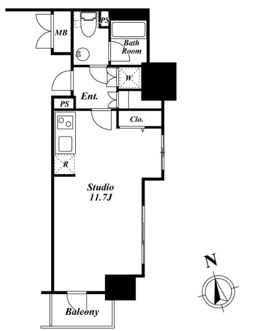 KDXレジデンス神楽坂通の間取り