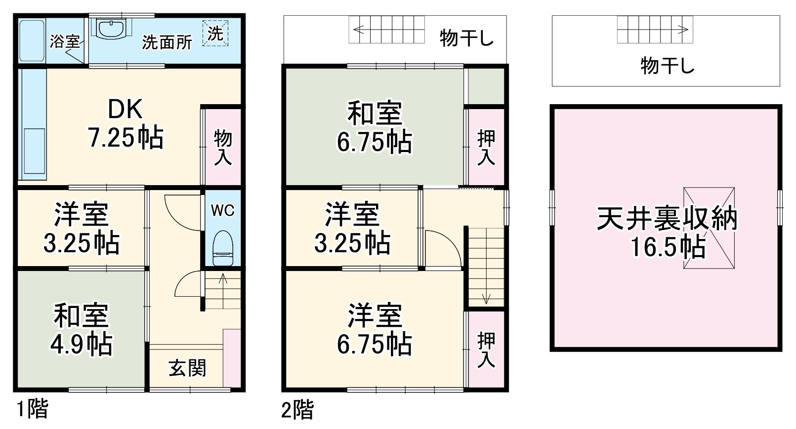 西ノ京笠殿町貸家の間取り