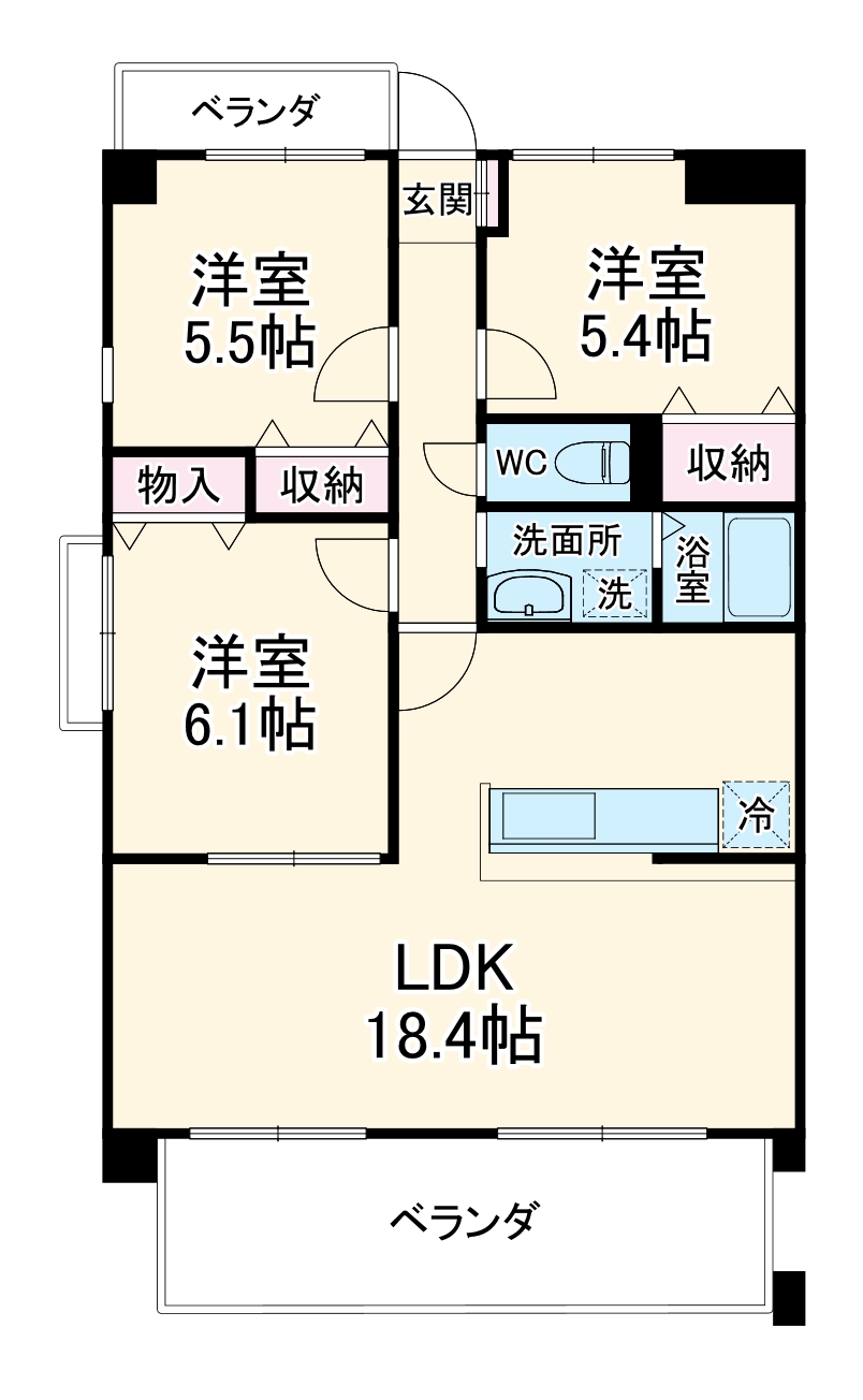 フォレステージ豊川の間取り