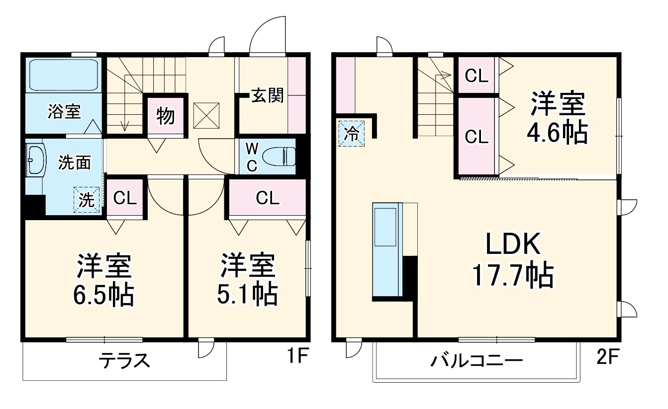 かぼく南館 南の間取り