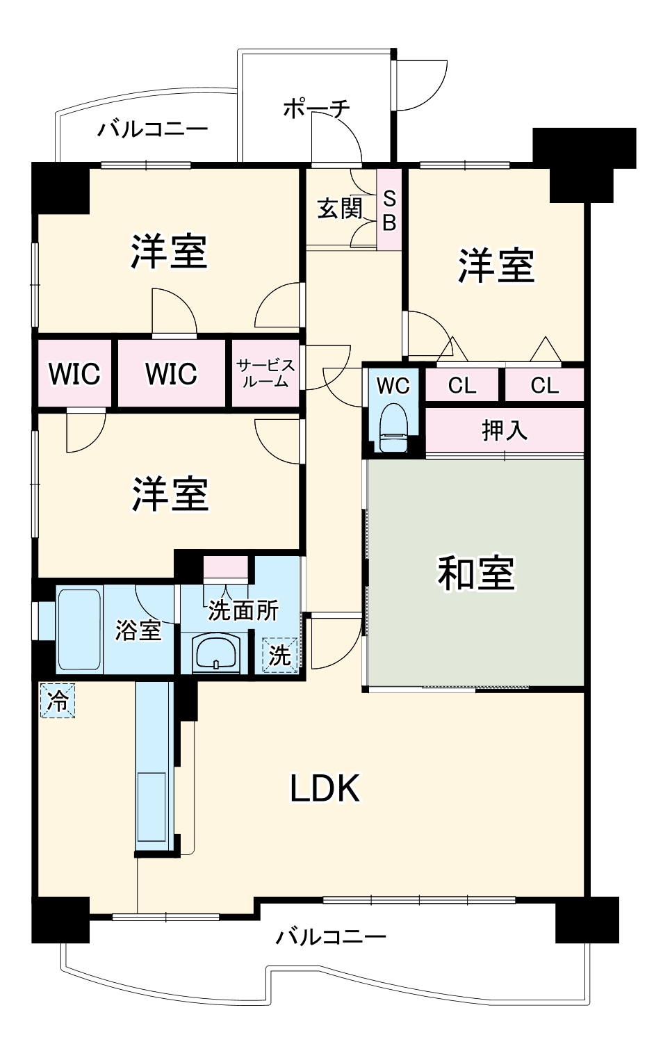 ベルシャトゥ東浦和の間取り