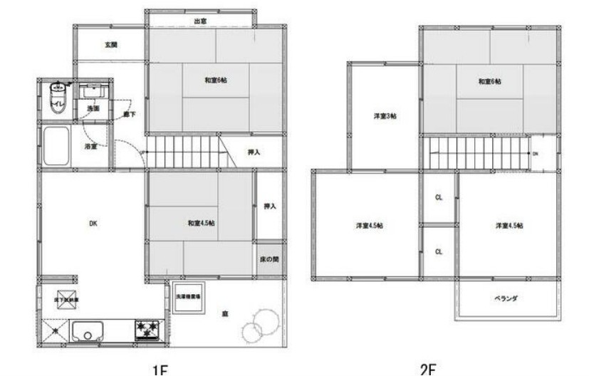 壬生中川町貸家の間取り