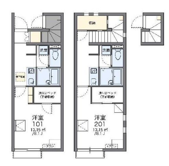 レオパレスサンフラワーAの間取り