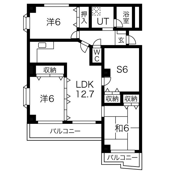 アルファ―レジデンス簗瀬の間取り