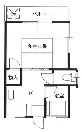 柴崎の完工年月(1979年7月)築の賃貸アパートの間取り