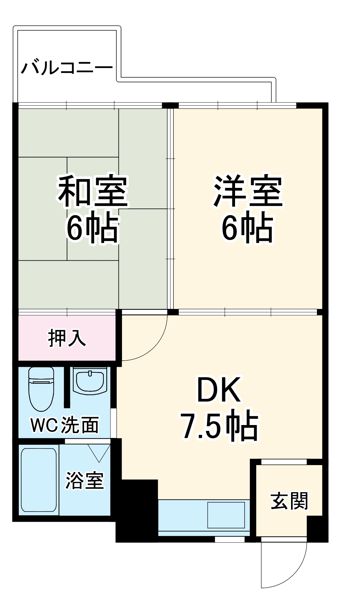 友禅ハイツの間取り