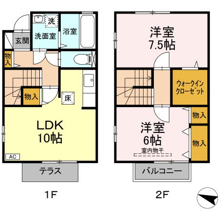 サンモール ナナ Bの間取り
