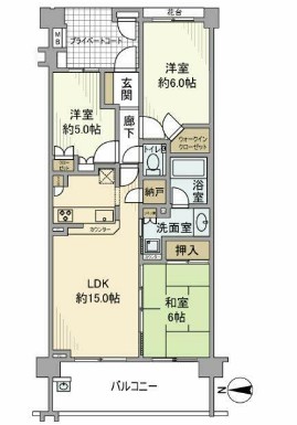 プラウド武蔵小杉の間取り