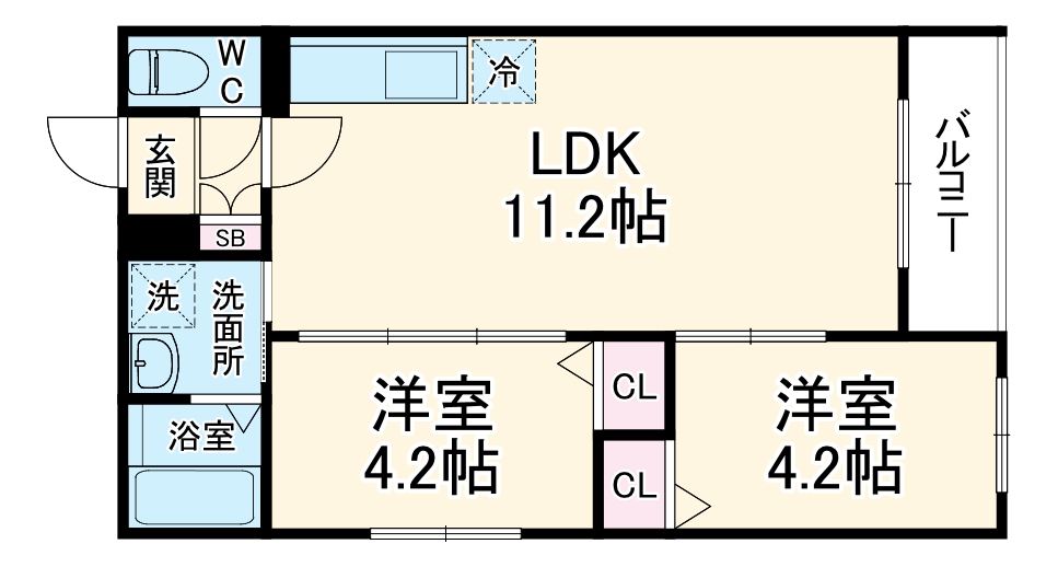 Tio寝屋川市駅の間取り