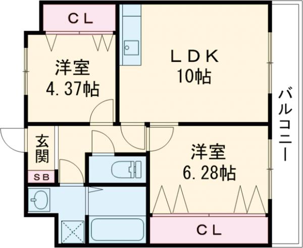 レーヴメゾン羽衣の間取り