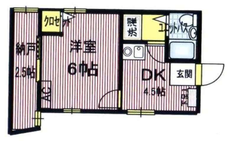 向島の完工年月(1975年1月)築の賃貸アパートの間取り