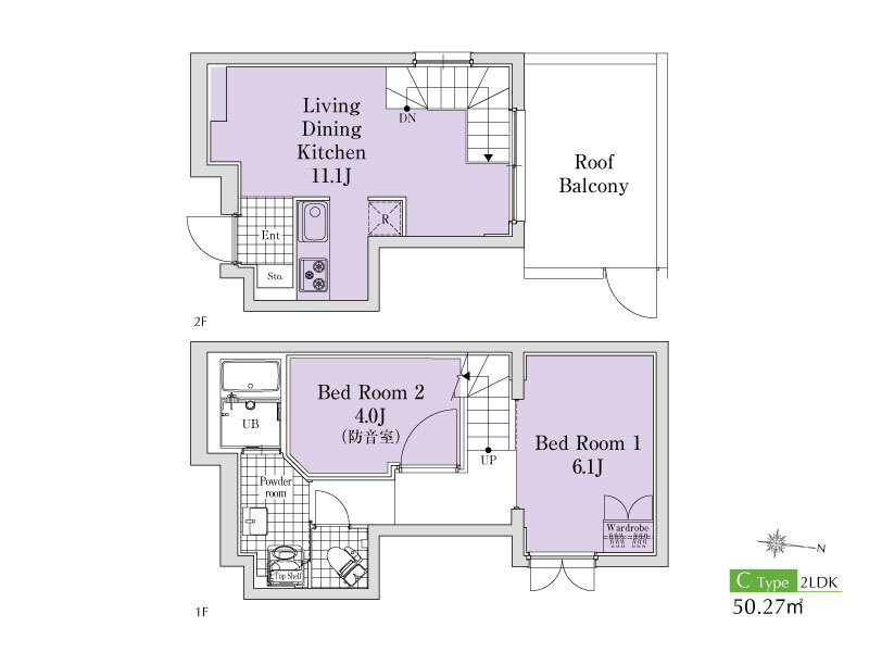 SOU桜新町Ⅱの間取り