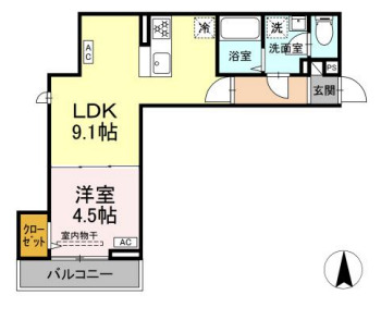 グラナーデ扇Ⅰ Dの間取り
