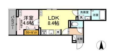 グラナーデ扇Ⅰ Dの間取り