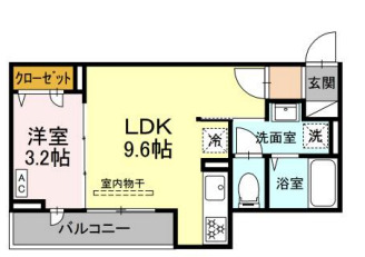 グラナーデ扇Ⅰ Dの間取り