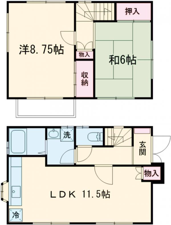 八王子市館町戸建の間取り