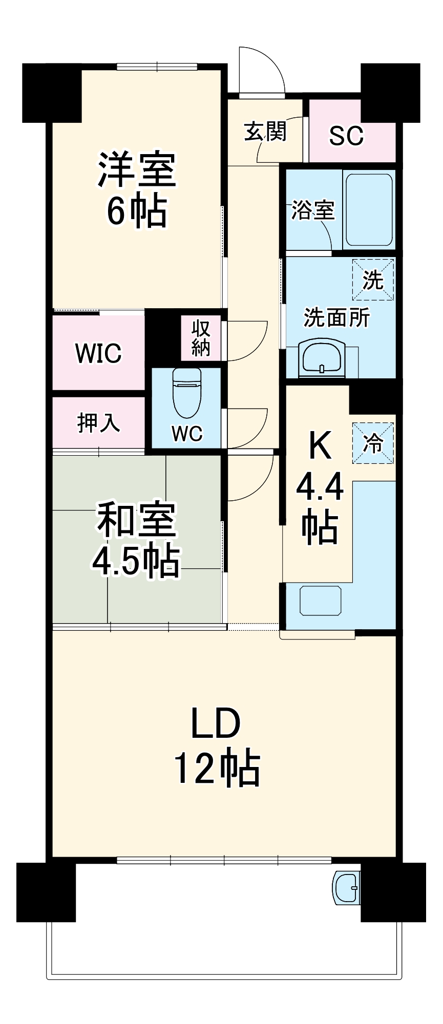 ポレスター豊川公園の間取り