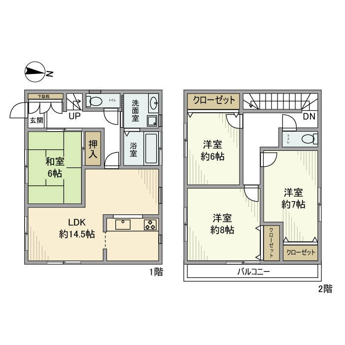 指扇戸建の間取り