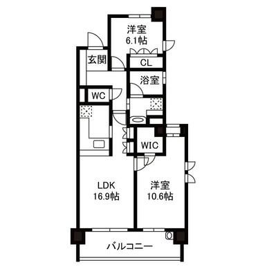 セントラルガーデンレジデンス静岡Aの間取り