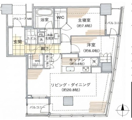 クレッセント川崎タワーの間取り