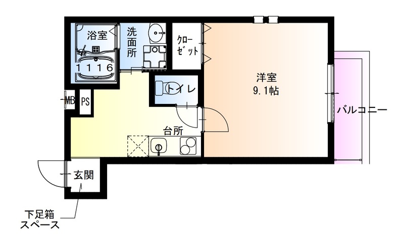 フジパレスJR淡路駅北の間取り