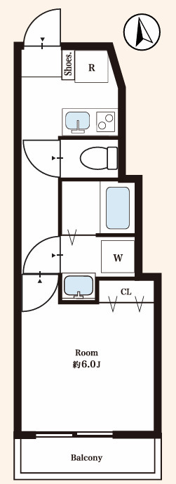 (仮称)八王子北野町新築アパートの間取り