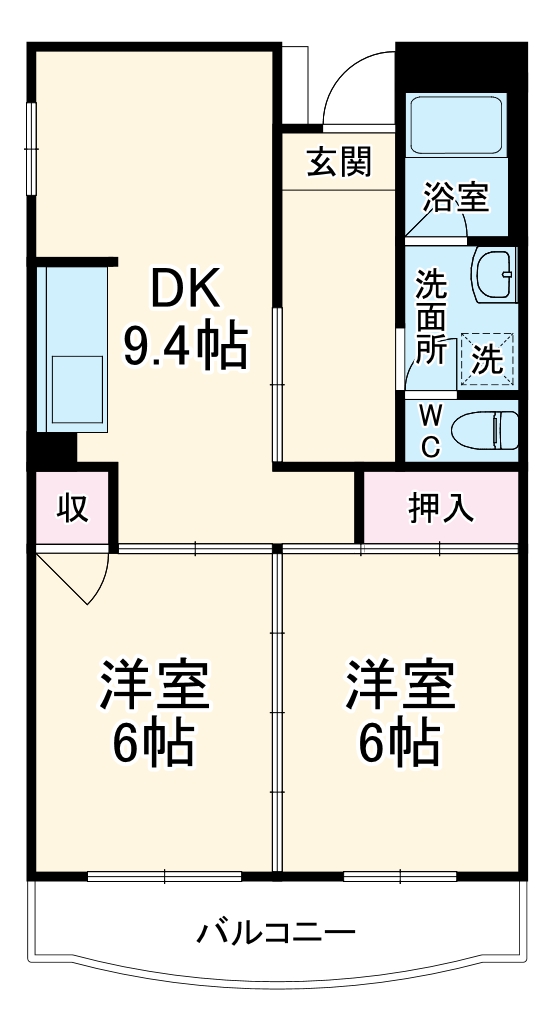 若尾山ハイツの間取り