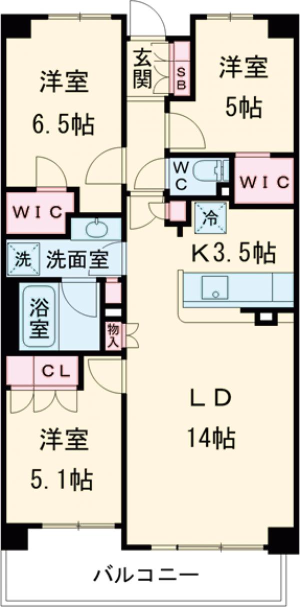 ファインレジデンス平和台カームヴィラの間取り